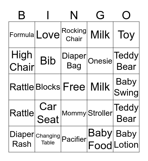 Baby Sharma-Kailley's Gender Reveal Bingo Card