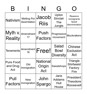 Bingo Card