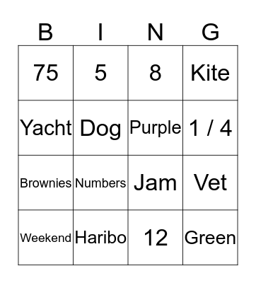 Alphabet Bingo Card