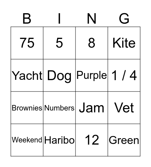 Alphabet Bingo Card