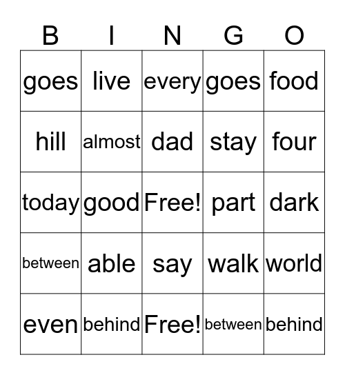 Bingo  Bingo Card