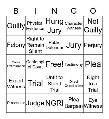FITNESS BINGO Card