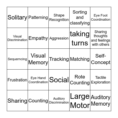 Vocab Bingo Card