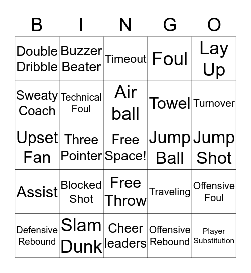 DU Basketball Bingo Card