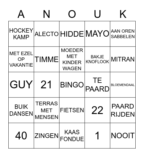 WAT WEET JE EIGENLIJK? Bingo Card