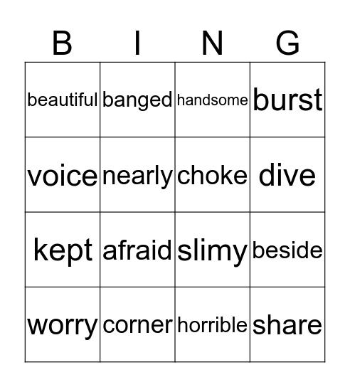 Princess and The Frog Bingo Card