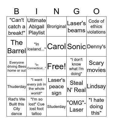 Our  Bingo Card