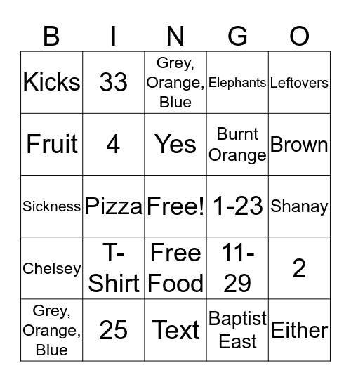 All About Mommy Bingo Card