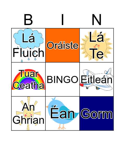 An Aimsir Bingo Card