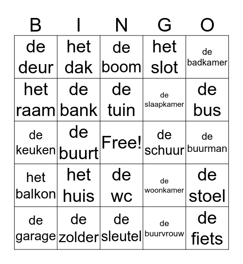 taal compleet thema 3 Bingo Card