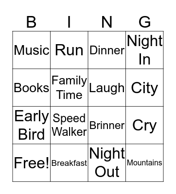 I Know You! Bingo Card