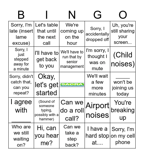 CONFERENCE CALL BINGO Card