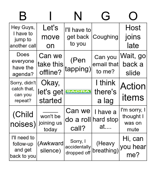 CONFERENCE CALL BINGO Card