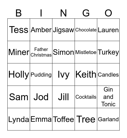 Christmas at 42 Bingo Card