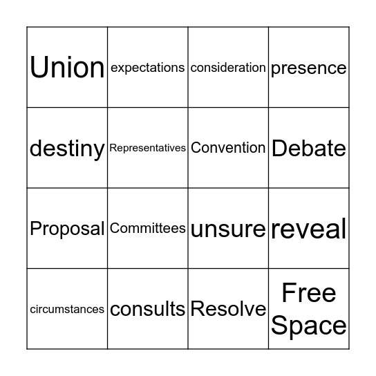 Wonders Vocabulary Weeks 1/2  Bingo Card