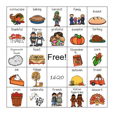 Thanksgiving Bingo! Bingo Card