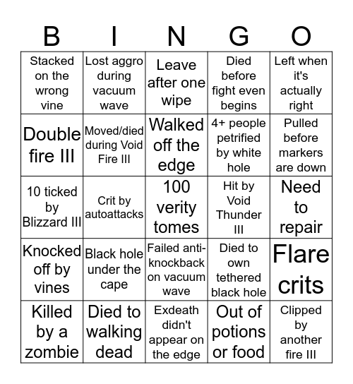 O4S Exdeath Card Bingo Card