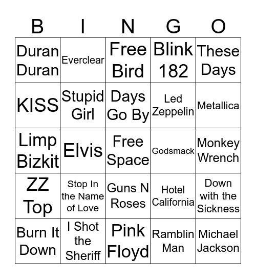 "ROCK OUR SERVICE" Bingo Card