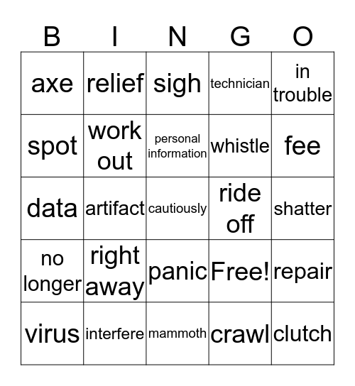 5-2 Bingo Card
