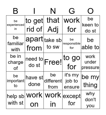 STRUCTURE REVIEW Bingo Card