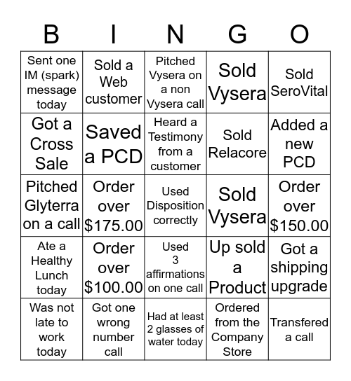 Basic BINGO!! Bingo Card