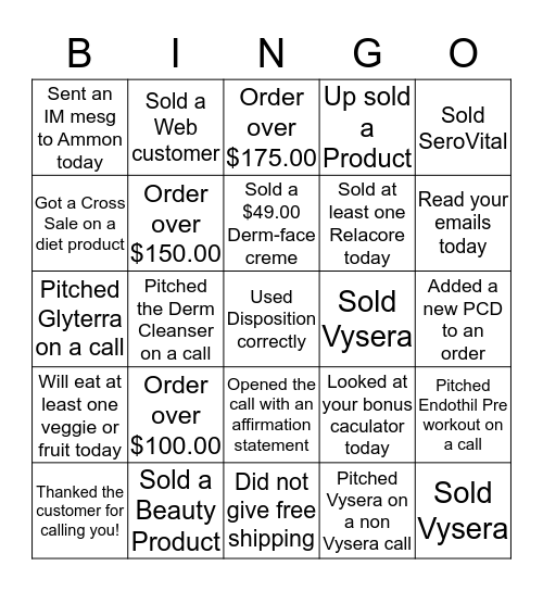 Basic BINGO!! Bingo Card