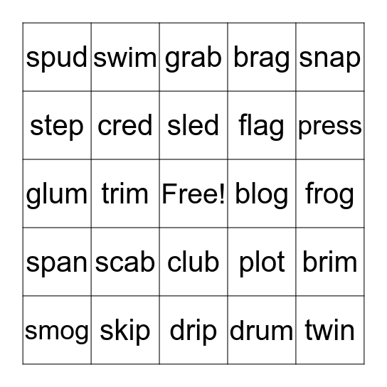 Blend BINGO Card