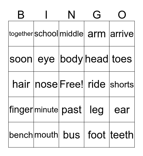 Bingo Card