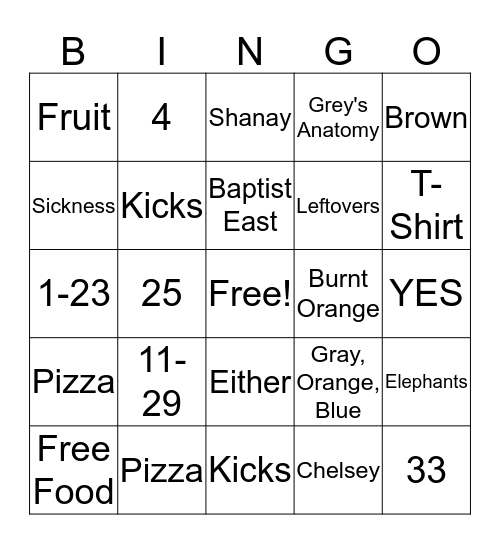 All About Mommy Bingo Card