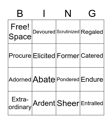 Luke's Dinasours Bingo Card