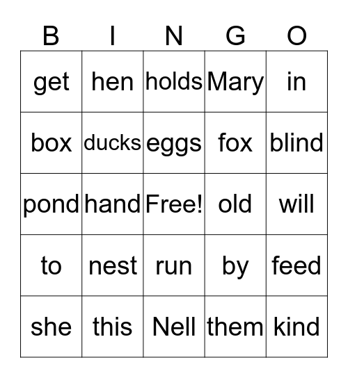 Sight Words - Lessons 11-14 Bingo Card