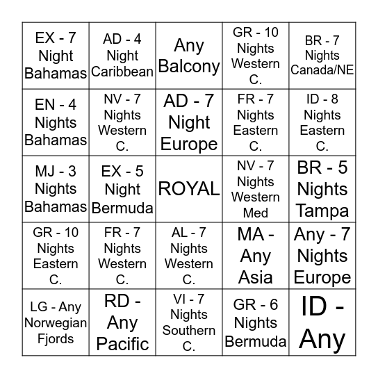 Bingo Card