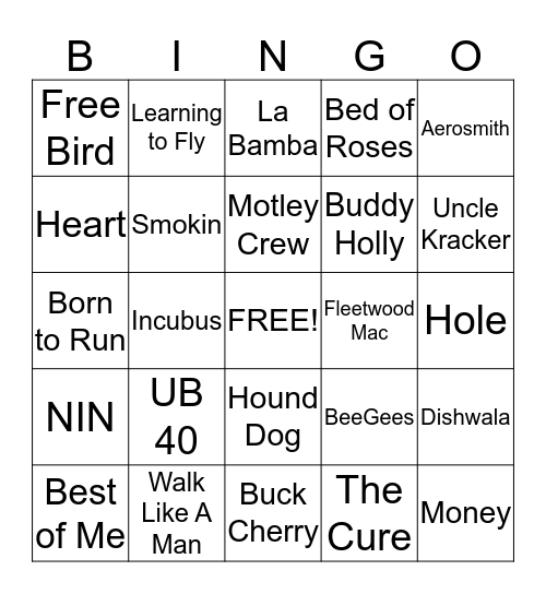 "ROCK OUR SERVICE" Bingo Card