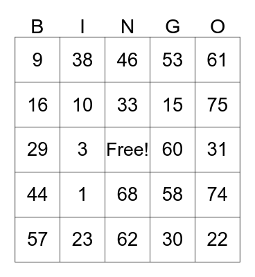 Learning Ladder Bingo Card