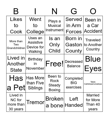 Get to Know You Bingo Card