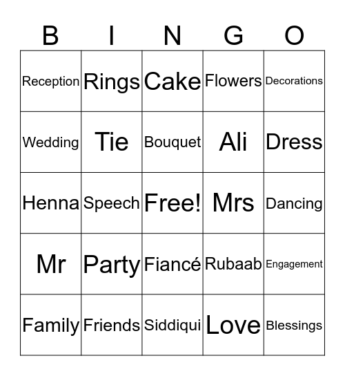 Engagement Bingo Card