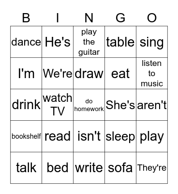 Units 5 and 6 Bingo Card