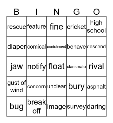 4KB Chapter 2.3+2.4 Bingo Card