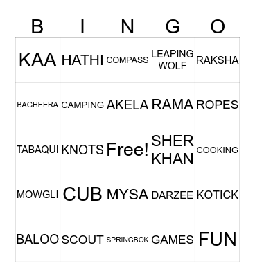 ROBIN HILLS BINGO Card