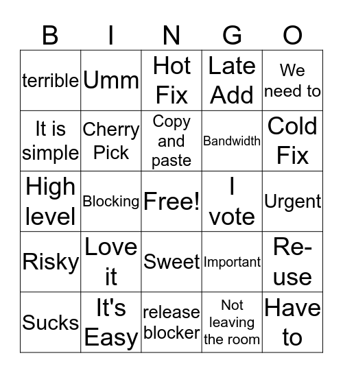 Frankenstein Bingo Card