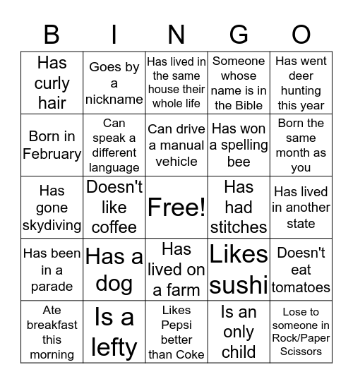 Bingo Card