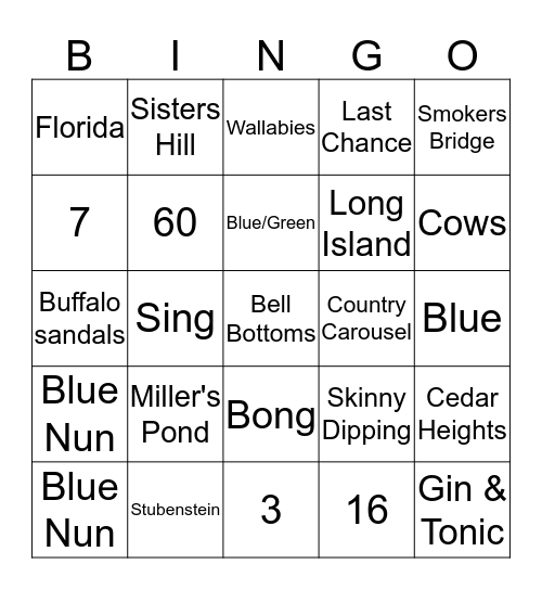 Barbara Birthday Bingo Card