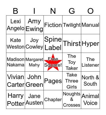 Library Bingo Card