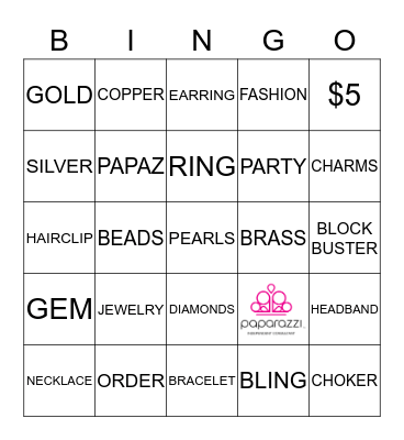 PAPARAZZI Bingo Card