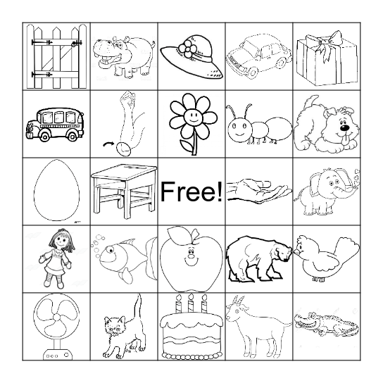 Phonics 1 Units 1-4 Bingo Card