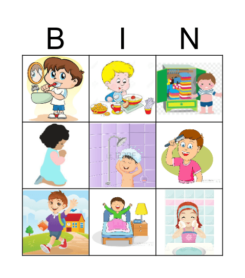 Bingo-Mi Rutina Diaria Bingo Card