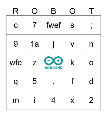 Arduino Language Bingo Card
