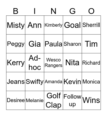 Sales Bingo Card