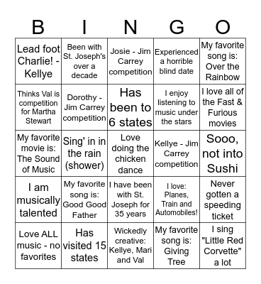 Get to Know Your Colleague BINGO!! Bingo Card