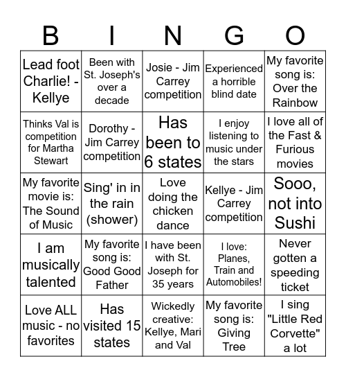 Get to Know Your Colleague BINGO!! Bingo Card